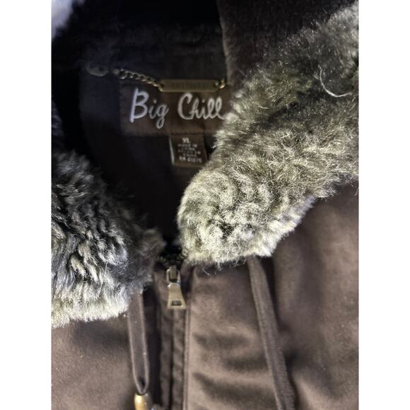 Big Chill Penny Lane Style Faux Suede and Fur Brown Coat XL - Picture 2 of 9